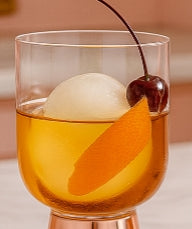 Raye Cocktailgläser mit Kupferfuß – 2er-Set, 355 ml