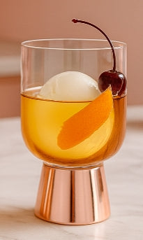 Raye Cocktailgläser mit Kupferfuß – 2er-Set, 355 ml