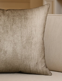 Cojín de lujo para interior y exterior de color marrón liso 