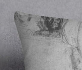 Almohada decorativa abstracta de ante vegano