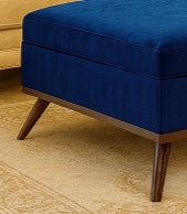 Owen Samt-Aufbewahrungshocker – Saphirblau