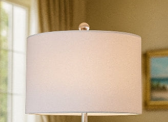 Lámpara de mesa de guijarros apilados de vidrio color aguamarina con base de cristal