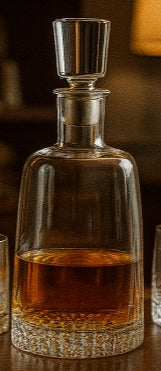 Mundgeblasenes europäisches Kristallkaraffe und Trinkglas-Set – Fünfteilige Kollektion