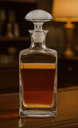 Mundgeblasene, bleifreie Kristall-Whiskykaraffe – 1 Liter Fassungsvermögen 