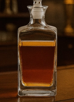 Mundgeblasene, bleifreie Kristall-Whiskykaraffe – 1 Liter Fassungsvermögen 