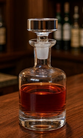 Mundgeblasene Kristall-Whiskykaraffe – 828 ml Fassungsvermögen