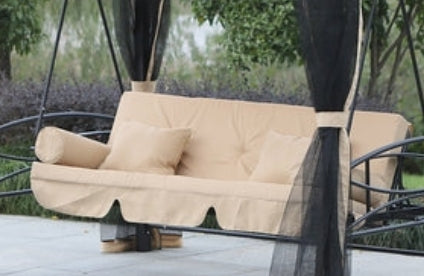 Gartenschaukel mit Netzgewebe und Sonnendach für 3 Personen