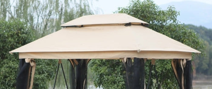 Gartenschaukel mit Netzgewebe und Sonnendach für 3 Personen