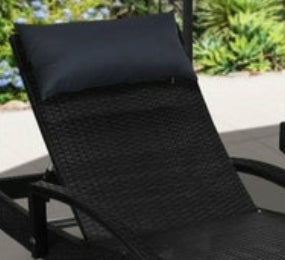 Set mit 2 Outdoor-Sonnenliegen – Liegestühle aus Rattan mit Kissen