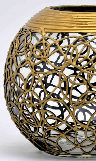 Colección de jarrones de vidrio pintados a mano: decoración artística única para el hogar