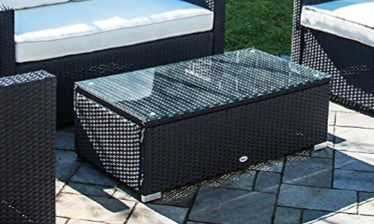 Gartenmöbel-Set aus Rattan mit Kissen – 4-teiliges Ecksofa für die Terrasse