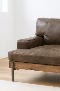 Marlowe Lounge-Sessel aus braunem Leder im Used-Look