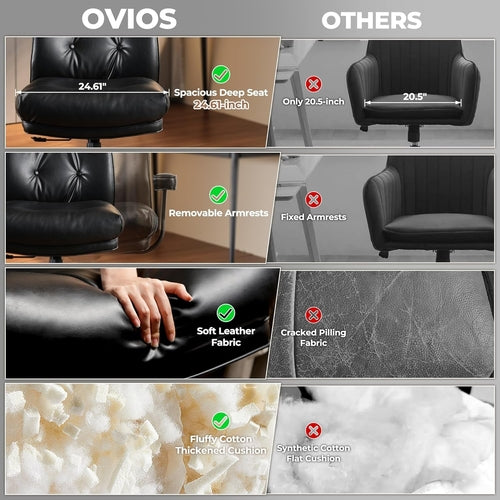 Form Luxe Ergonomischer Bürostuhl aus Leder