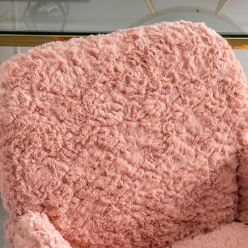 Silla de escritorio Aurella de piel sintética – Edición oro rosa