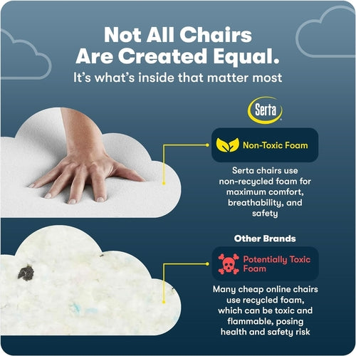 Silla ejecutiva Fairbanks Luxe con respaldo alto en color coñac