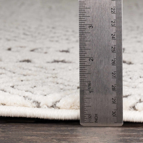 Alfombra estilo granja color carbón y marfil 