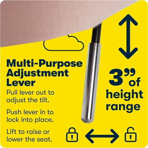 Silla de oficina Ashland Blush de mediados de siglo