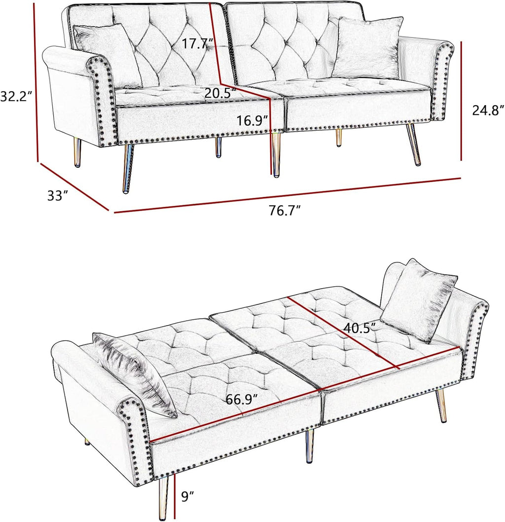 Bellavista-Schlafsofa aus Samt