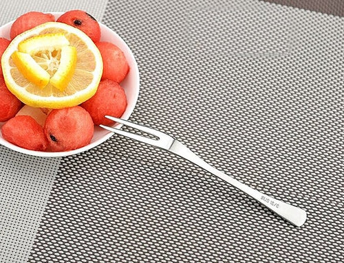 Besteckhalter aus Edelstahl in Schwanenform mit sechsteiligem Besteckset 