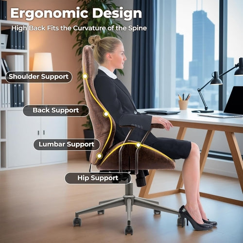 Silla de oficina ergonómica con respaldo alto 