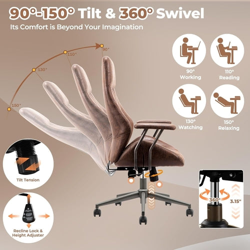 Silla de oficina ergonómica con respaldo alto 