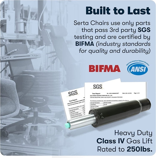 Silla de oficina Cortona de cuero regenerado de Serta