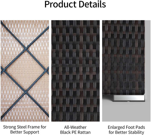 Vielseitiges, wetterfestes Rattan-Gartensofa-Set – Modulares Outdoor-Ecksofa mit Kissen