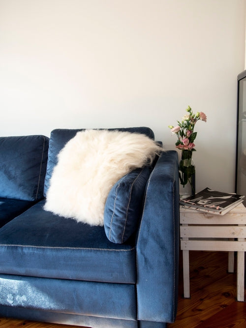 Almohada de piel de oveja natural 