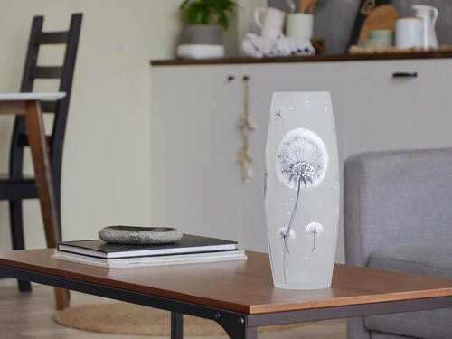 Jarrón ovalado de vidrio artístico suave 