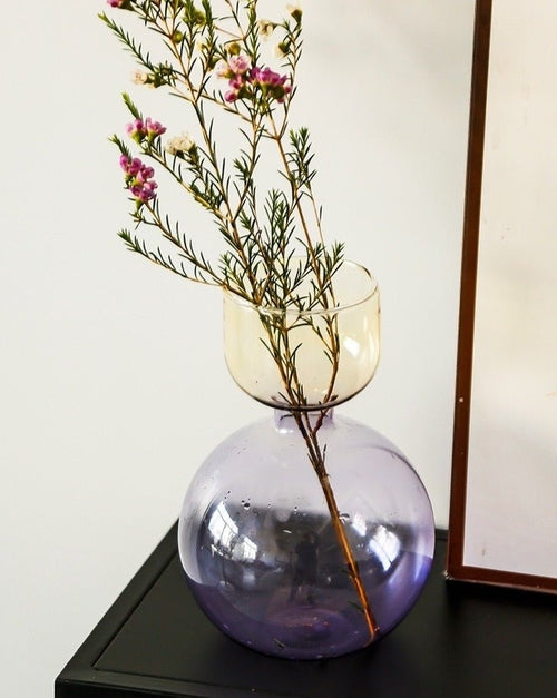 Aura Modern Handblown Art Glass Vase