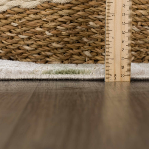 Alfombra abstracta de mármol verde 