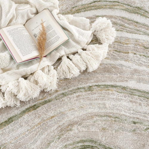 Alfombra abstracta de mármol verde 