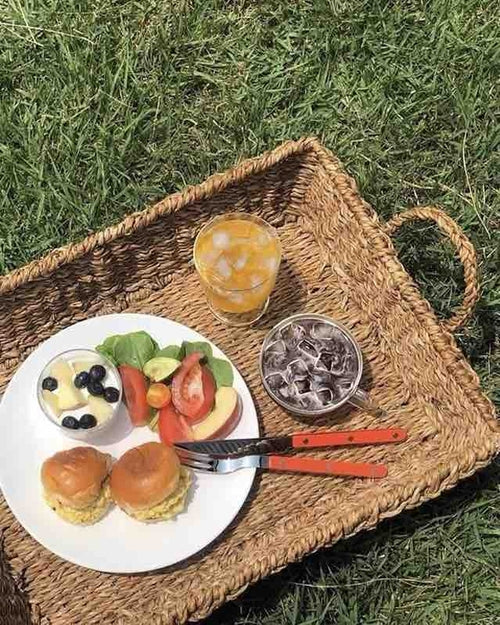 Juego de cubiertos de bistró francés de 10 piezas: cubiertos con decoración de dopamina colorida y mangos retro