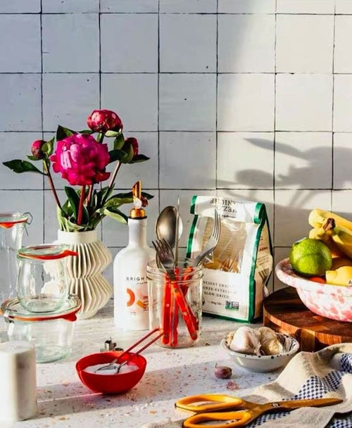 Juego de cubiertos de bistró francés de 10 piezas: cubiertos con decoración de dopamina colorida y mangos retro